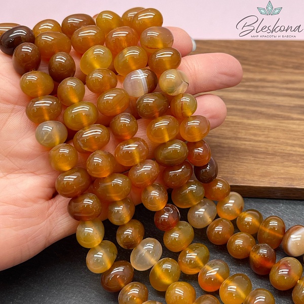 Агат галтовка 9*13 мм