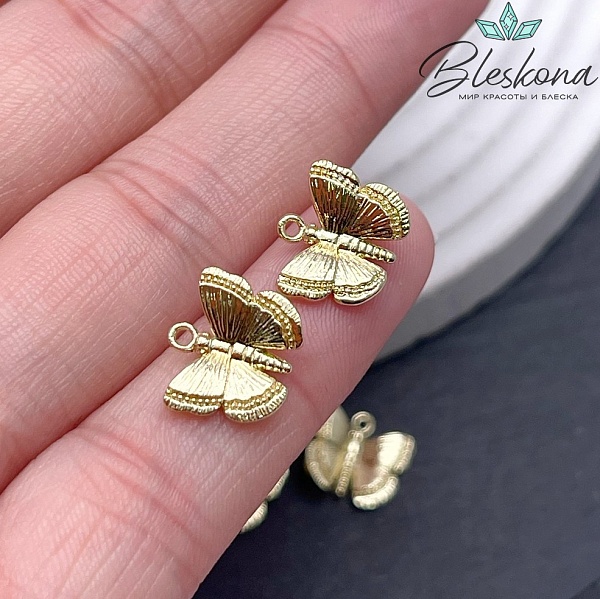 10,5*11,7 мм Цвет золото, Подвеска Бабочка
