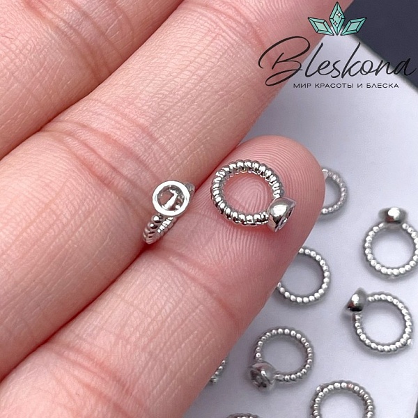 8,5*3,5 мм Цвет серебро, Концевик крученый