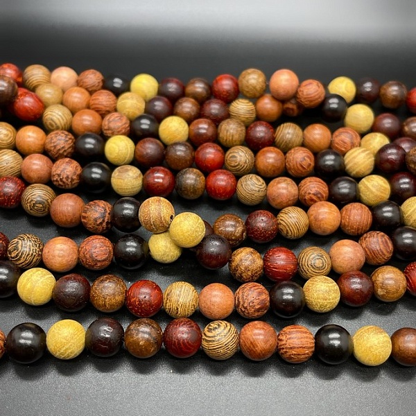 8 мм, Деревянные бусины микс №1