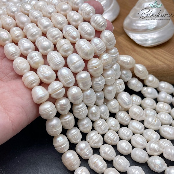 Жемчуг рис белый 9-9,5 мм 