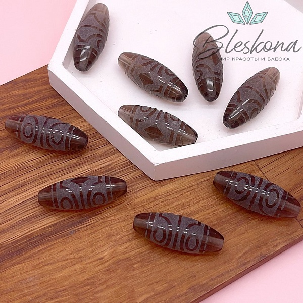 Бусина Дзи 4 глаза 30*11 мм