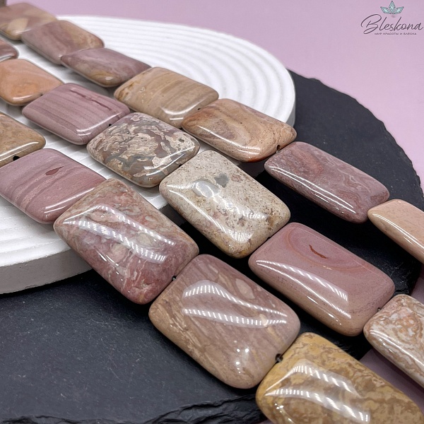 Агат Алашанский прямоугольник 35,5*25 мм