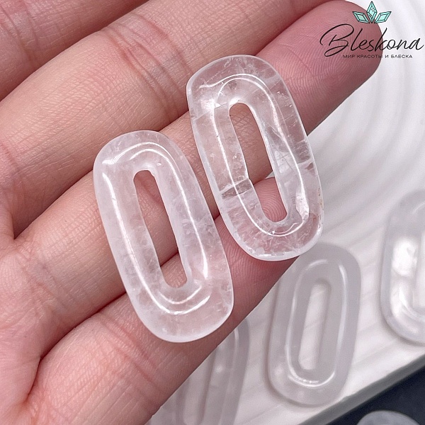 30*14 мм Подвеска овал Горный Хрусталь