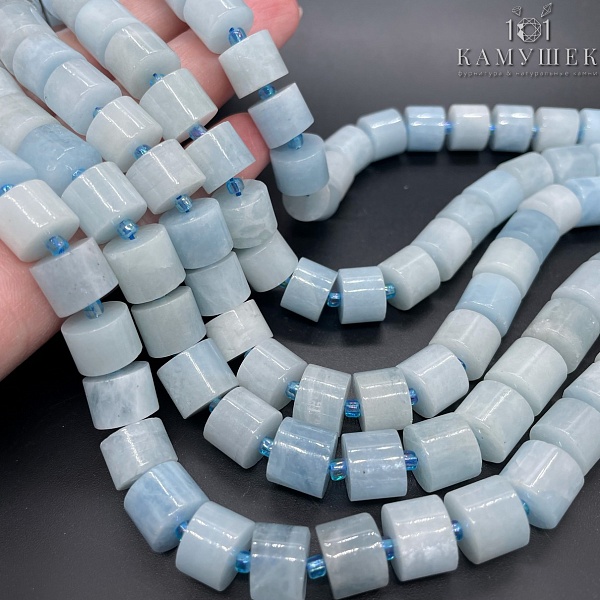 Аквамарин цилиндр  8,5*10,3 мм