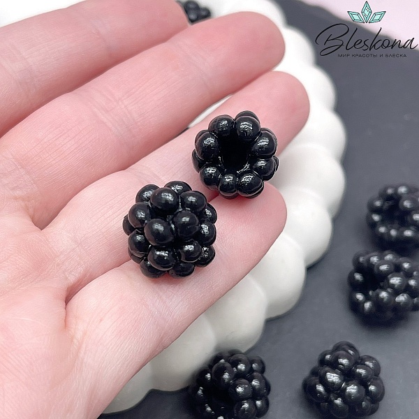 15*14 мм, Бусина  Ежевика глянцевая