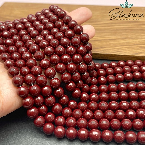 8 мм Гематин имитация, цвет бордо