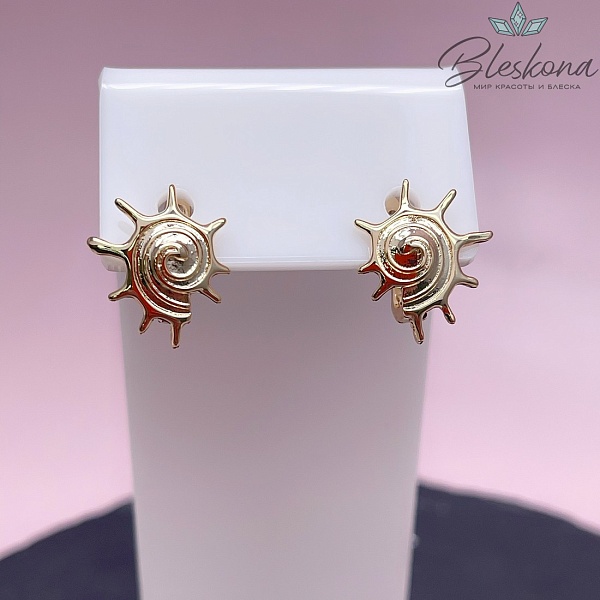 17*15 мм Цвет золото, Швензы ракушка улитка Люкс