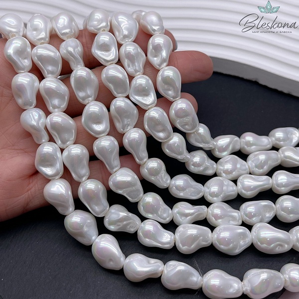 11*15 мм, Жемчуг Майорка белый