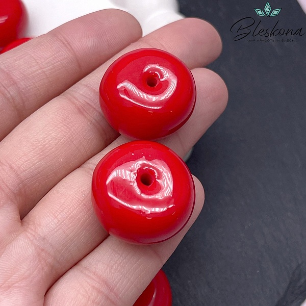 14*23 мм Бусина Бублик красный