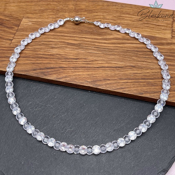 Циркон белый конус огранка 7 мм (кубический цирконий, фианит) 