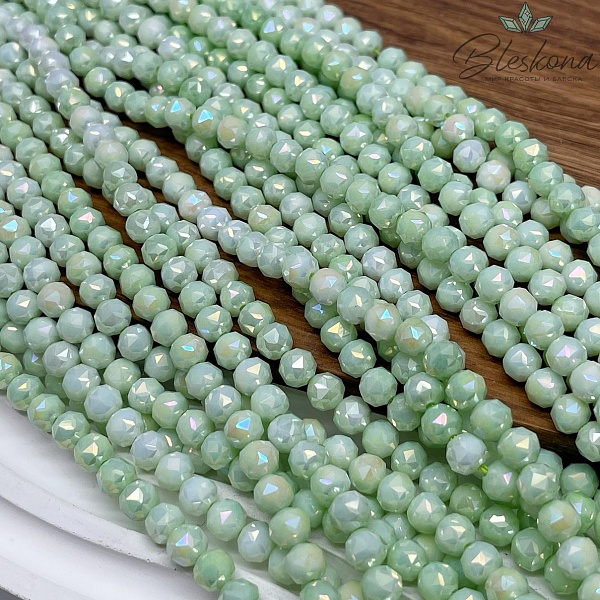 Стекло Lux светло- зеленое огранка острая 6 мм