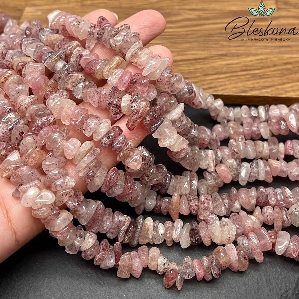 Кварц клубничный диски шлифованные (2-4)*(10-14) мм