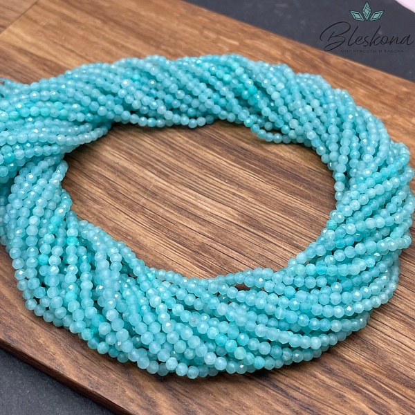 Амазонит алмазная огранка №2 2,5 мм