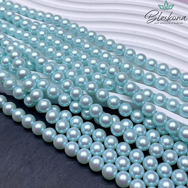 Жемчуг Майорка цвет тиффани 8 мм