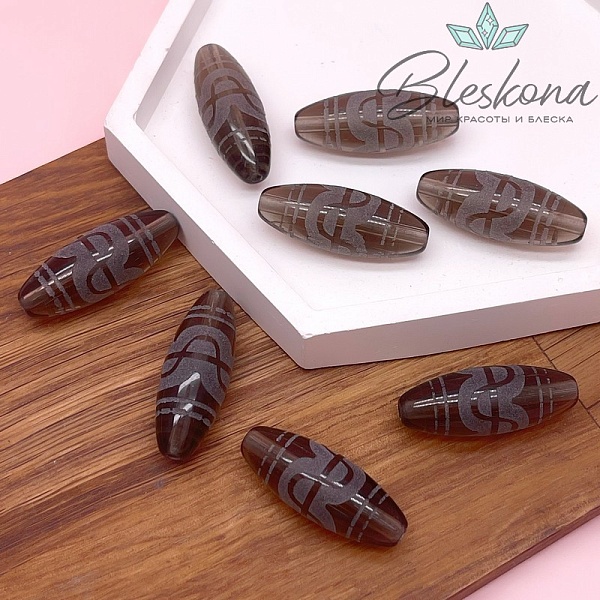 Бусина Дзи Лошадь 30*11 мм