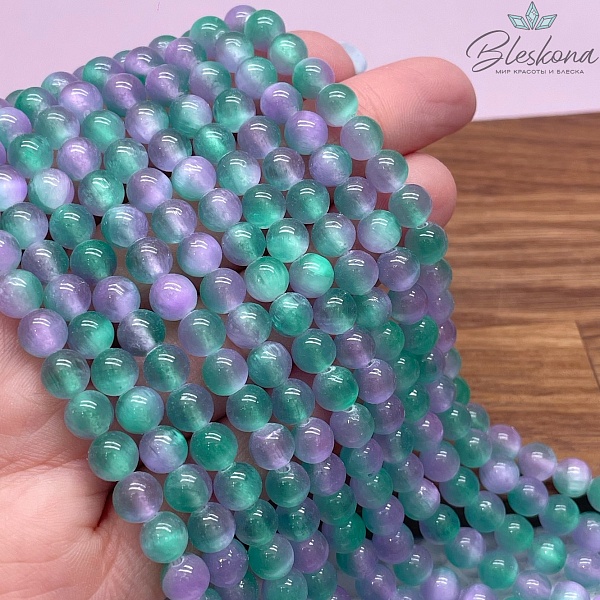 Селенит зелено-фиолетовый (тонированный) 6,5 мм 