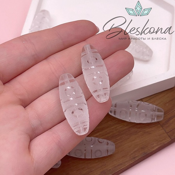 Бусина Дзи 10 глаз 30*12 мм