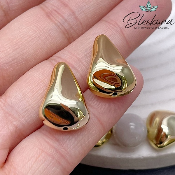 19*14 мм Цвет золото, Бусина фриформ