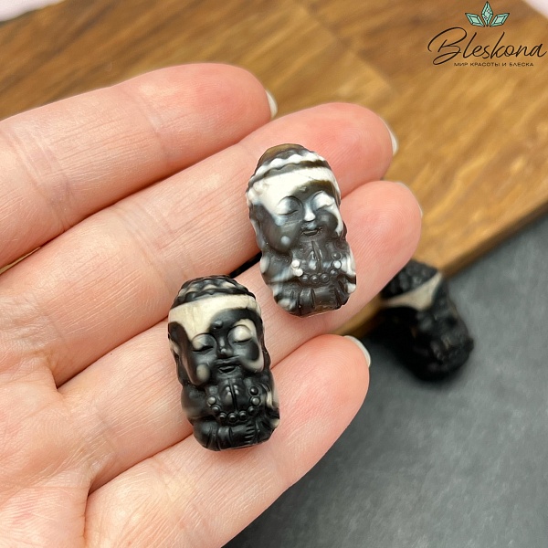 22*13 мм Резная тибетская бусина из Агата