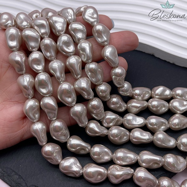 11*15 мм, Жемчуг Майорка холодный бежевый