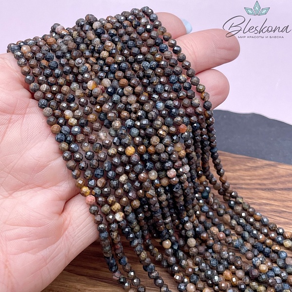 Петерсит алмазная огранка 3 мм