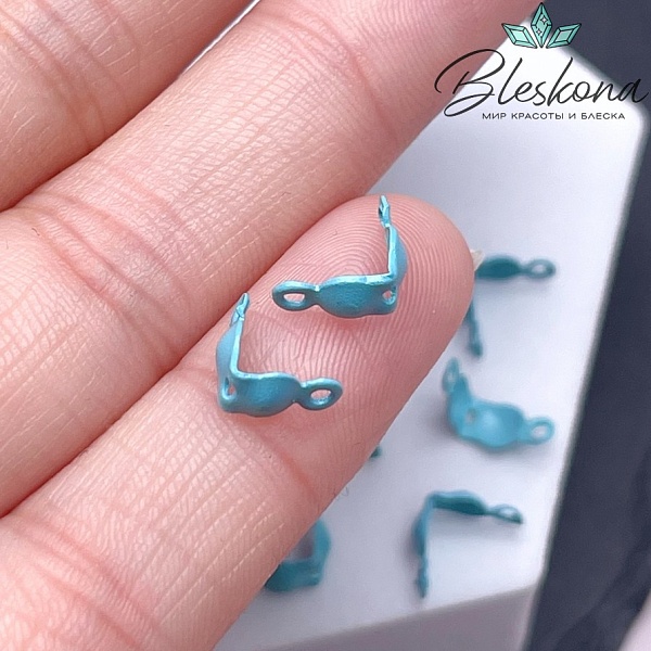 8,5*4 мм, Каллоты голубая эмаль уп.10шт