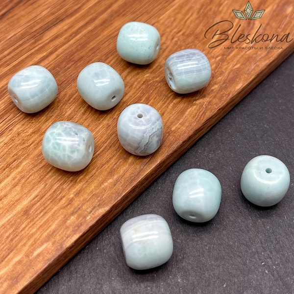 Агат бирюзовый бочата 12,5*13 мм штучно