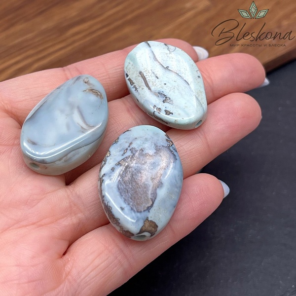 Агат бирюзовый овал 21*31 мм штучно