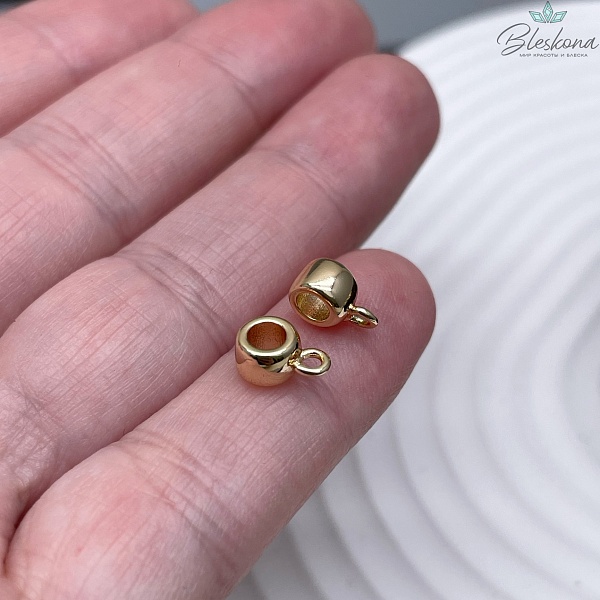 5,5*3,6 мм Цвет золото, Бейл неразъемное кольцо