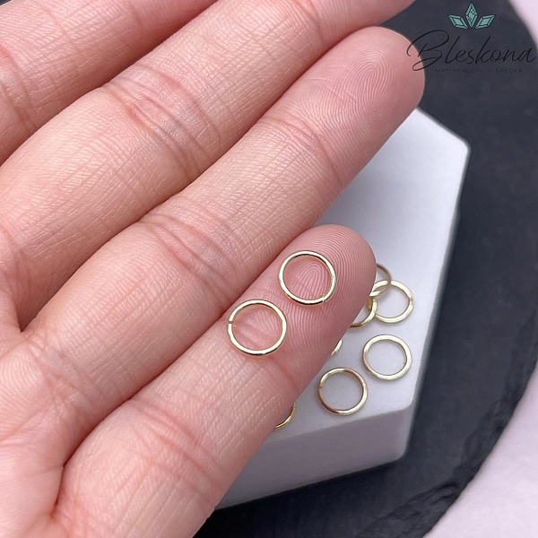 Колечки разъемные, цвет золото 7*0,8 мм уп. 1 гр