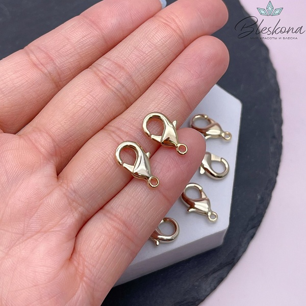 15 мм Цвет золото, Замок округлый