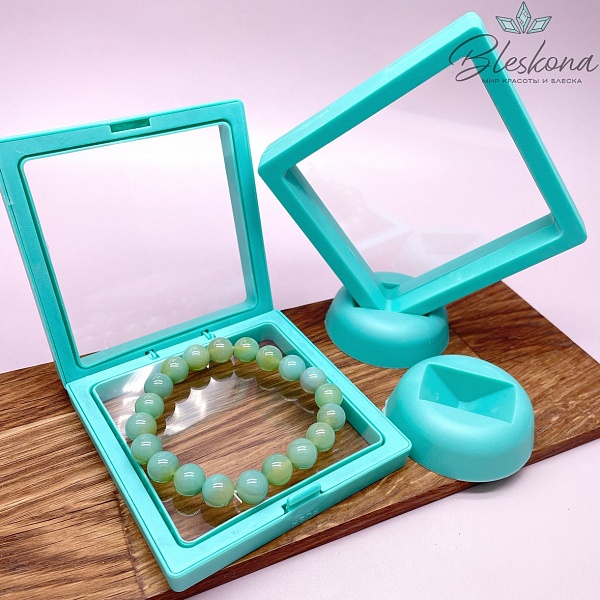 Прозрачный дисплей для украшений светло- зеленый 9 см