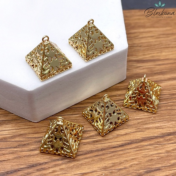 14*14 мм Цвет золото, Концевик Этно №1