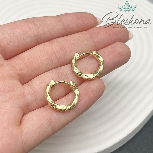 17,5мм Цвет золото, Швензы бублик Спираль Конго Люкс 