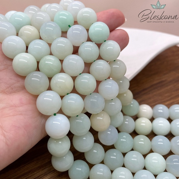 Опал зеленый 12 мм №1