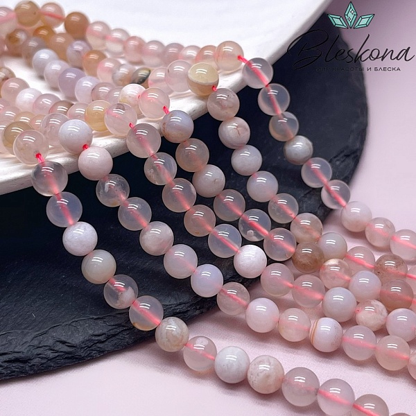 Агат Сакура 6 мм