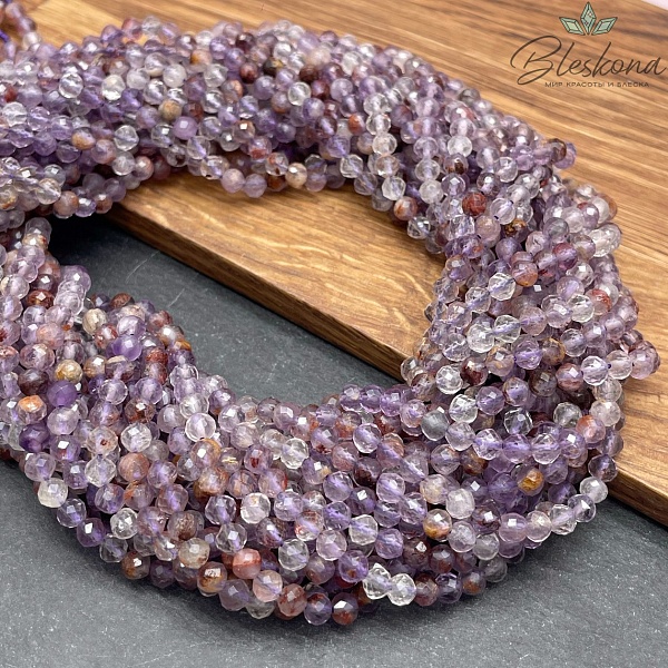  Кварц Фантомный (Ауралит) алмазная огранка 4 мм