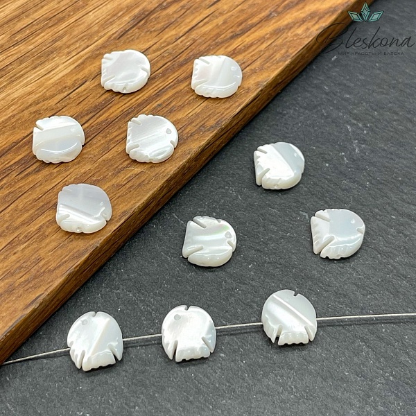 Перламутр белый Рыбка 9 мм уп. 5 шт