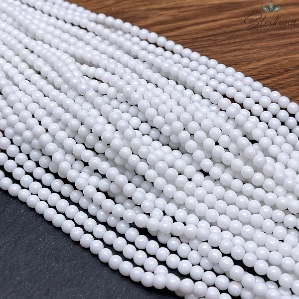 Агат Белый (имитация) 4 мм 