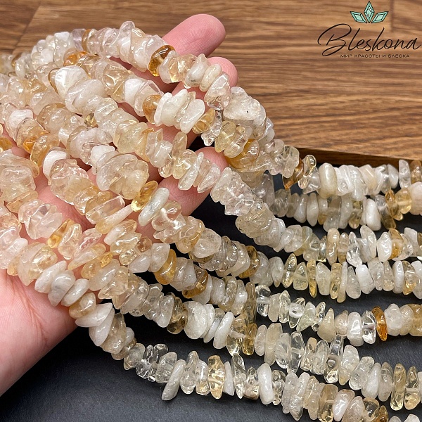 Цитрин сколы шлифованные (2-4)*(10-14) мм