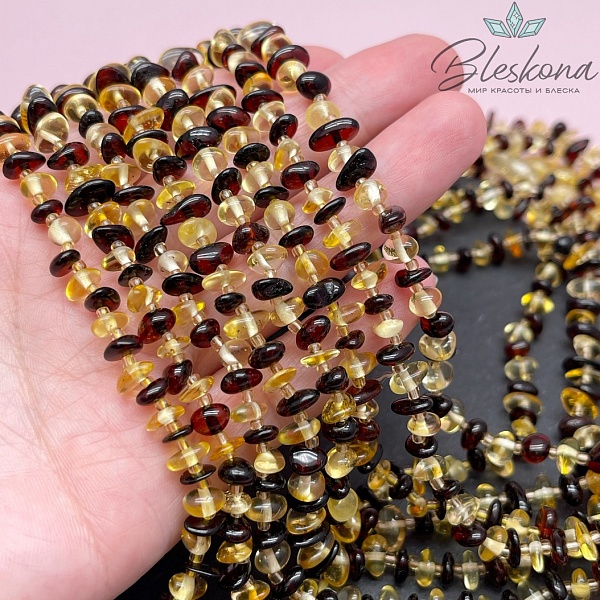 Янтарь крошка №6 микс 6-7мм