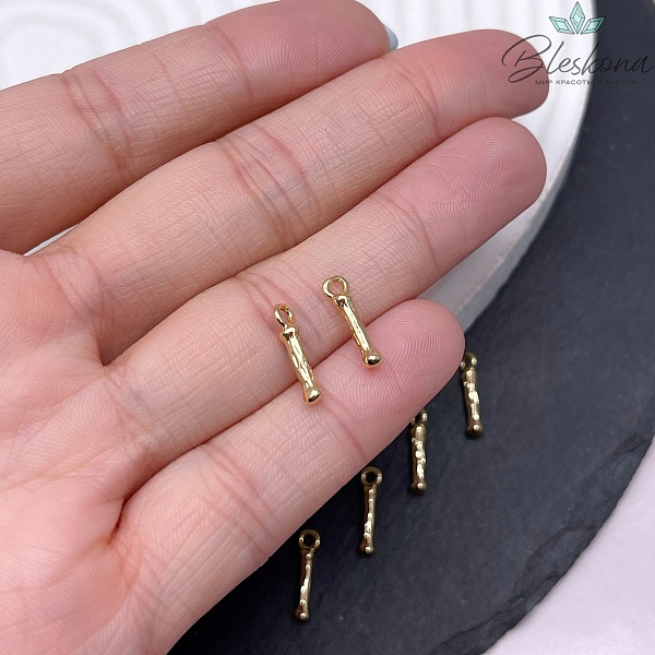 12 мм Цвет золото, Буквы веточки I  