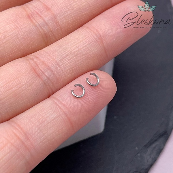 4*0,7 мм Цвет серебро, Колечки разъемные уп. 1 гр
