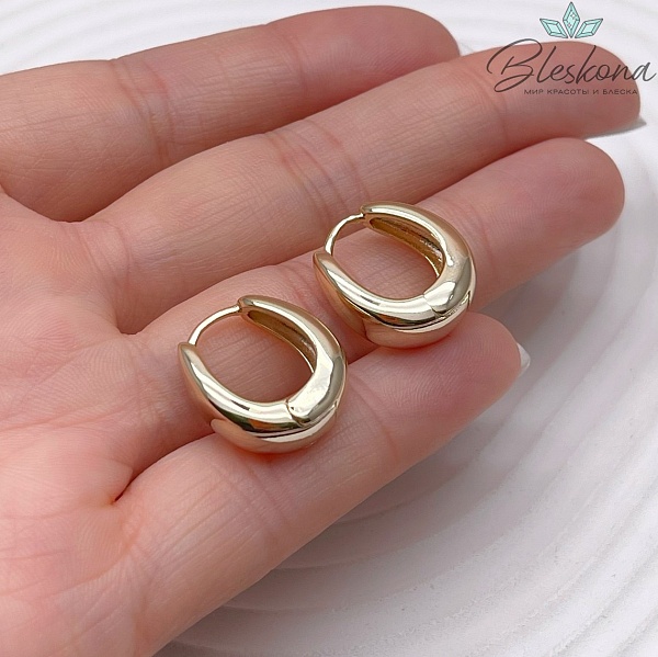 17*15 мм Цвет золото, Швензы Конго овал Люкс 