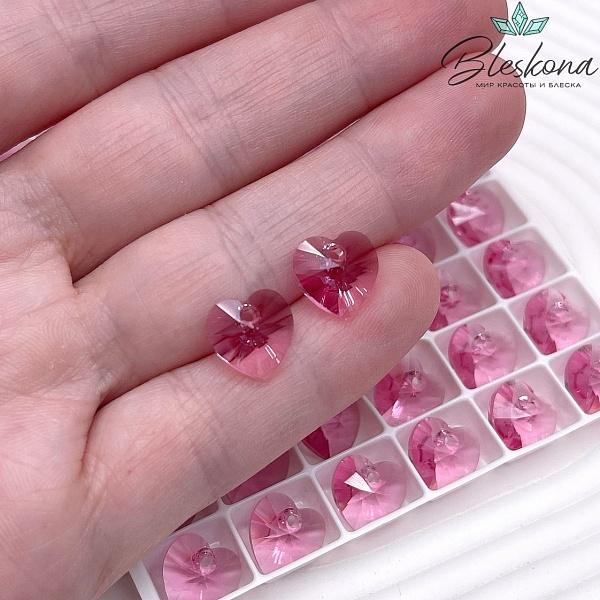 6228 Xilion Heart 10,3*10 мм Rose (209)