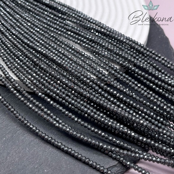 3*2мм Гематин имитация, рондель огранка