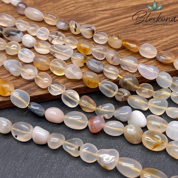 Агат бамбуковый галтовка (11-16)*(9-10) мм