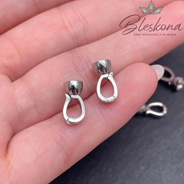 12*6 мм Цвет серебро, Замок концевик 