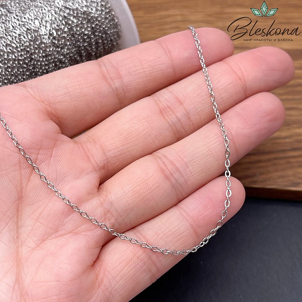 Цепь №18-5 цвет серебро 2*1,5 мм
